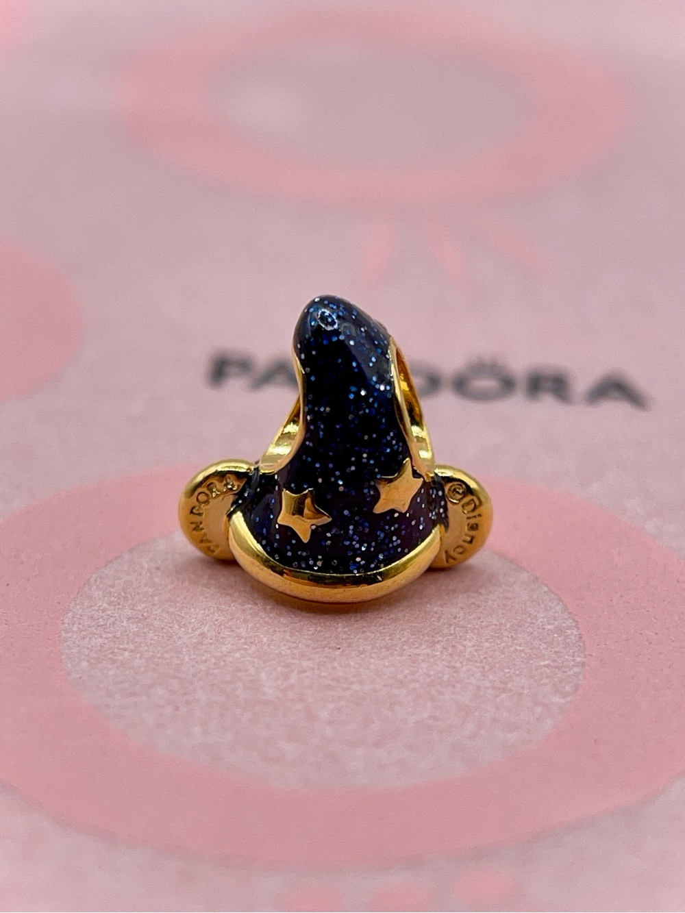 Pandora Disney Sorcerer Mickey Hat Gold Plated Charm
